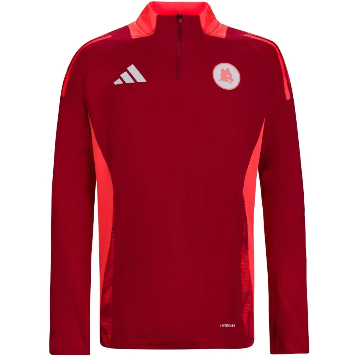 AS Roma Sweatshirts*Coach Half Zip Training Jersey, Red, Men