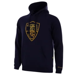 AS Roma Sweatshirts*Heritage Collection Crest Logo Hoodie, Men, Blue