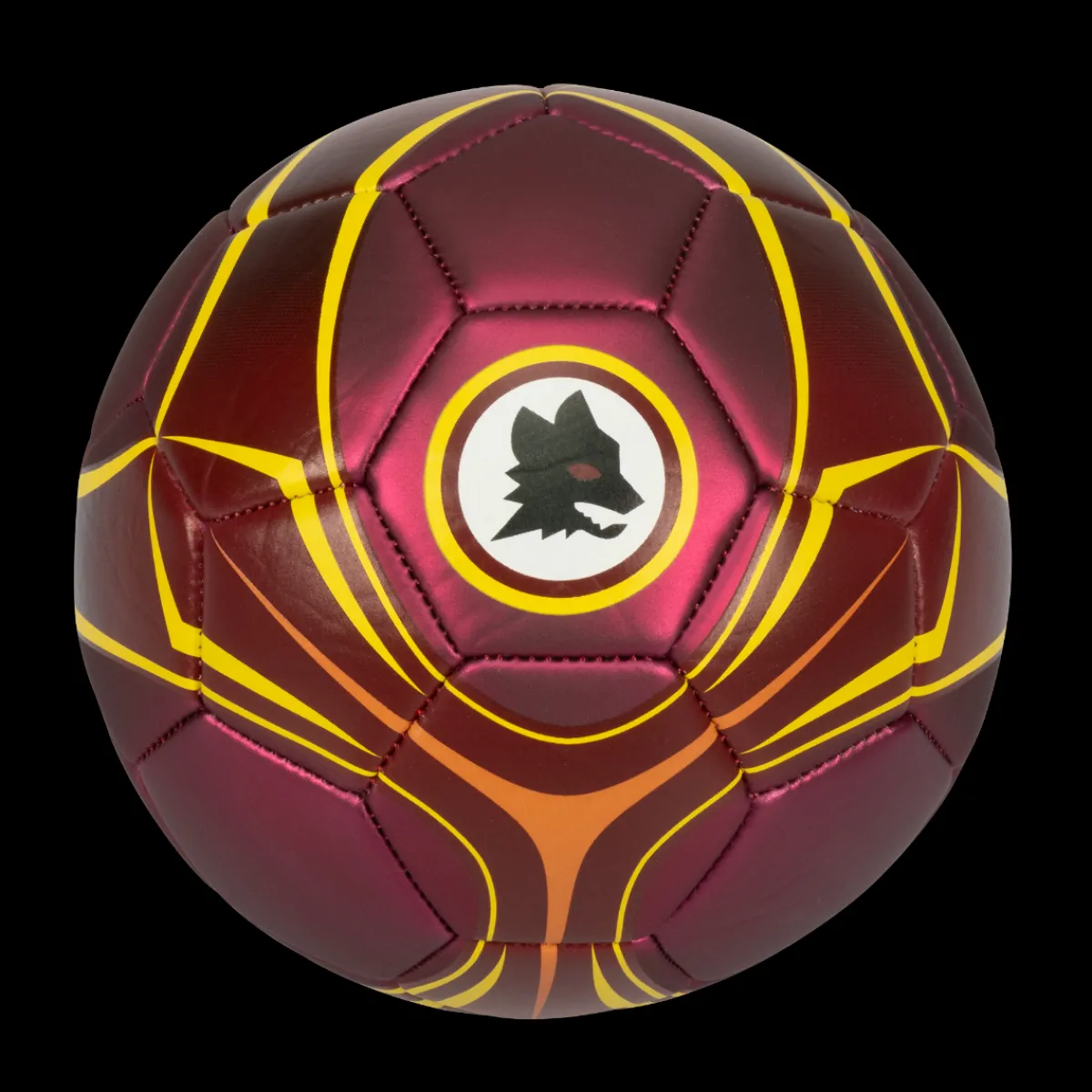 AS Roma Footballs*soccer ball metallic finish and Wolf Logo, Size 1