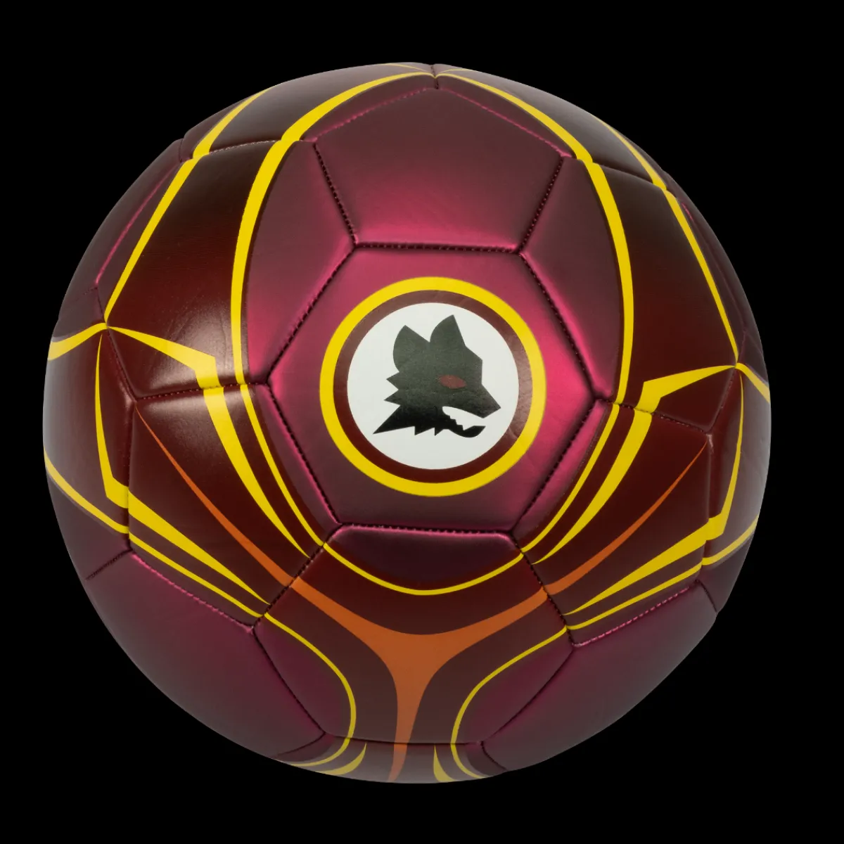 AS Roma Footballs*soccer ball metallic finish and Lupo Logo, Size 5