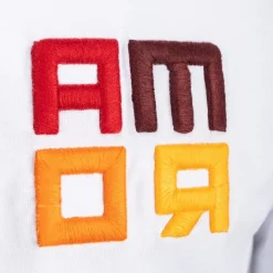 AS Roma T-shirts & Polo*T-shirt large embroidered logo ROMAMOR, Adult, White