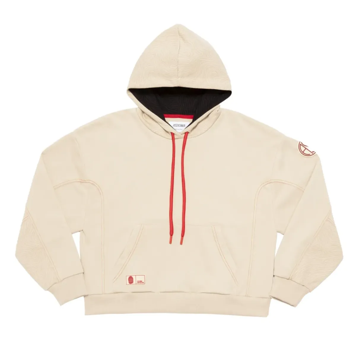 Women AS Roma Sweatshirts*ASR logo cropped hoodie, Women, White Cream