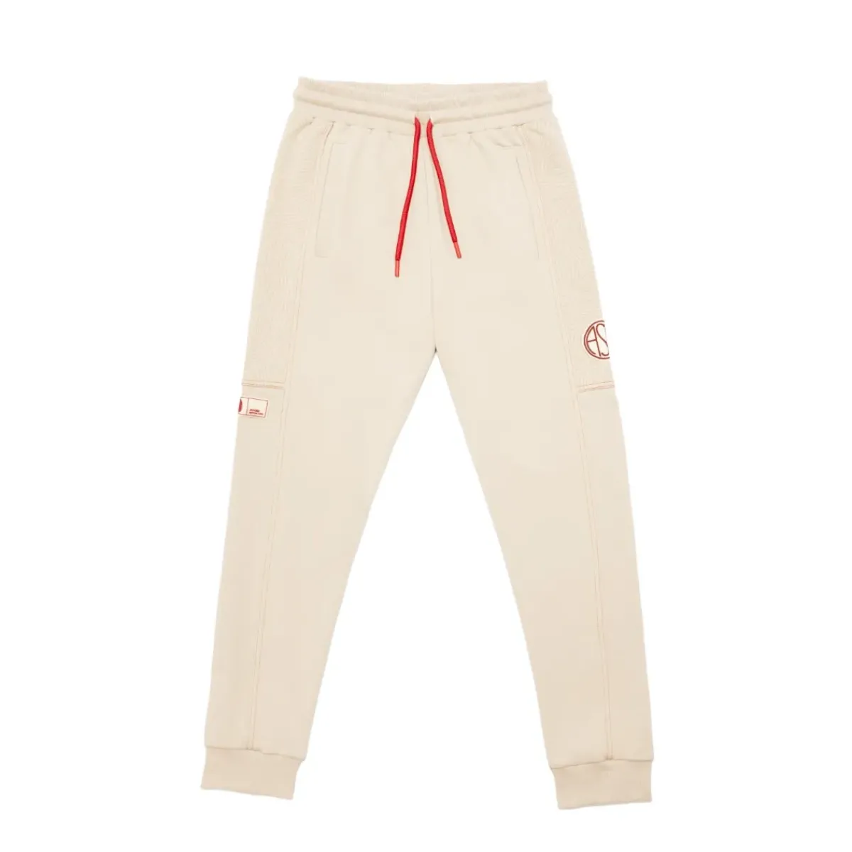 AS Roma Tracksuits & Pants*ASR logo jogger pants, Men, White Cream