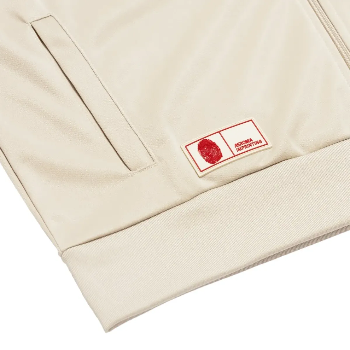 AS Roma Jackets*ASR logo track jacket, Men, White Cream