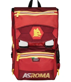 AS Roma School Backpacks*Extensible school backpack logo Lupetto