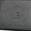 AS Roma Wallets*Lupetto logo genuine leather wallet, Men, Black