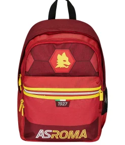 AS Roma School Backpacks*School backpack double compartment logo Lupetto